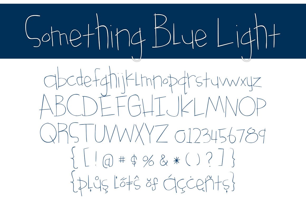 something blue light letters 223