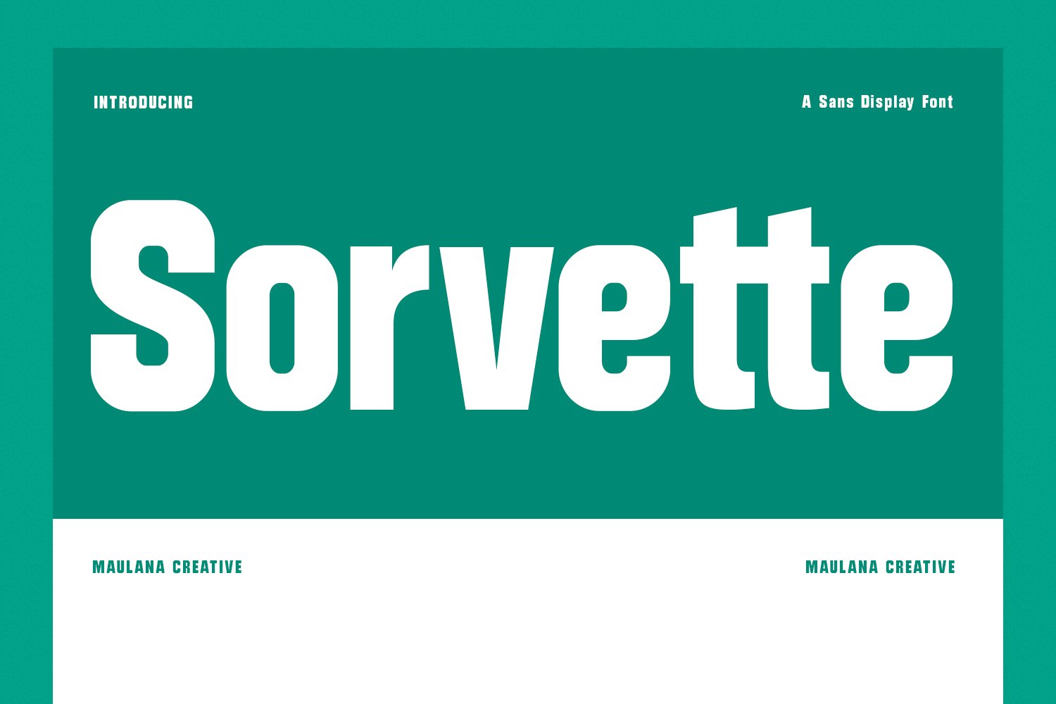 Sorvette Sans Display Font cover image.