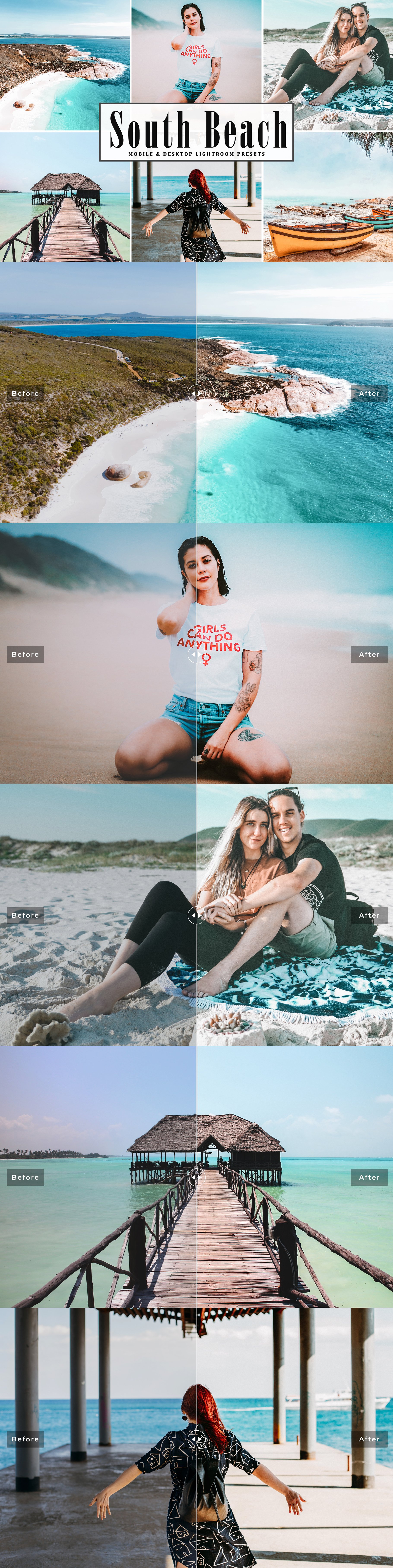 South Beach Lightroom Presets Packcover image.