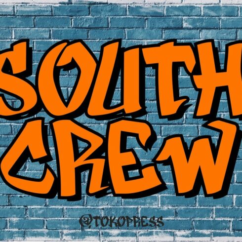 South Crew - graffiti font cover image.