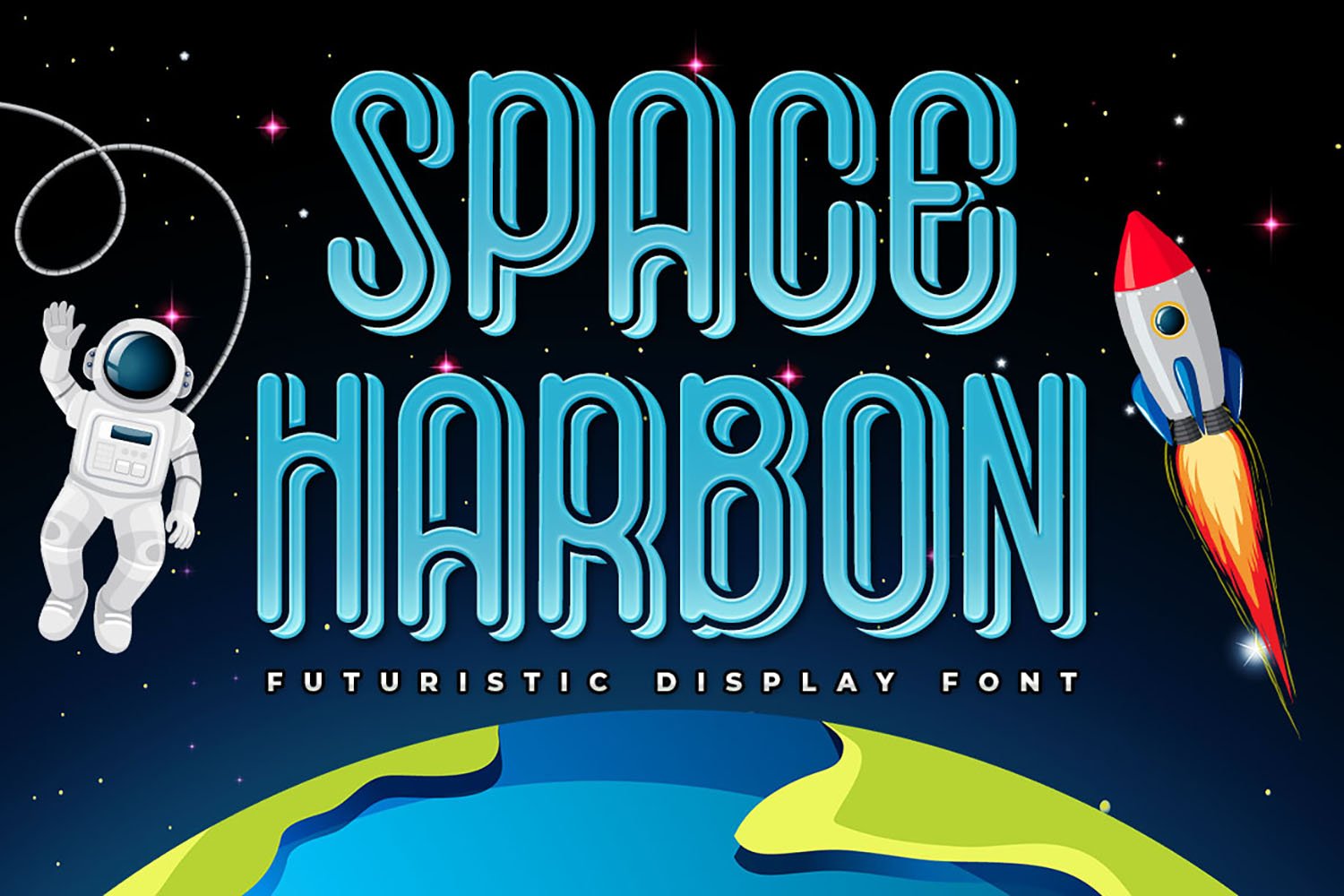 Space Harbon - Futuristic Font cover image.