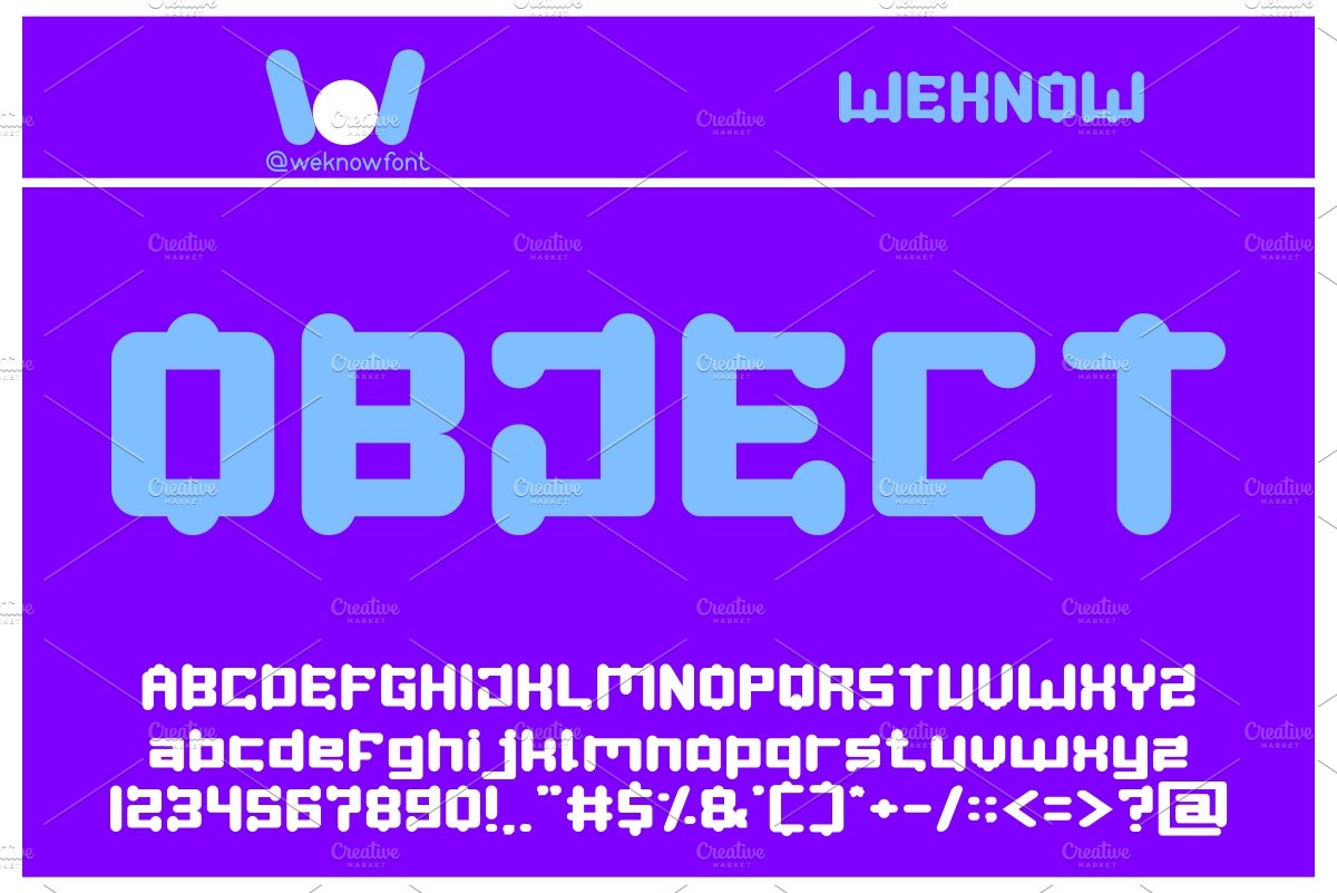 space object font preview image.