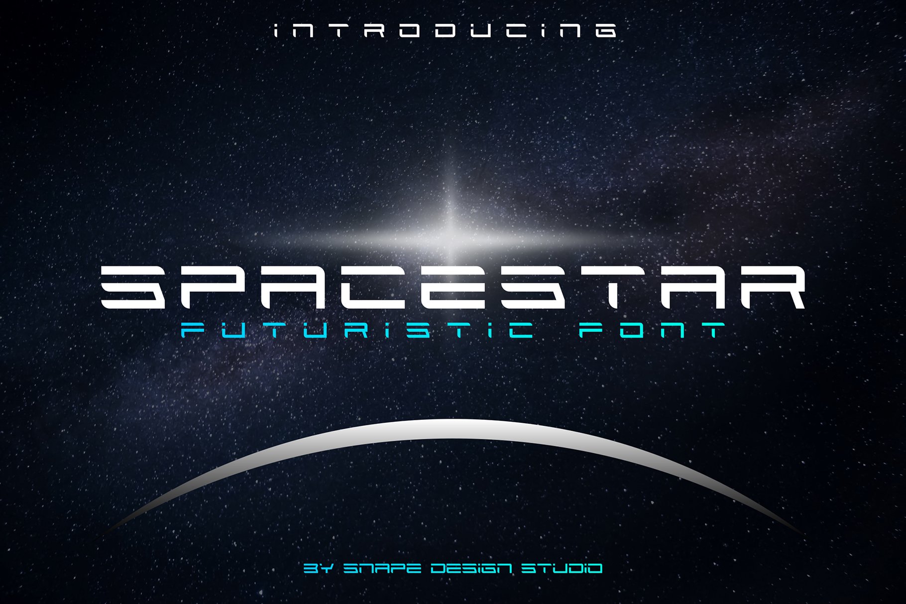 Spacestar - Futuristic Font cover image.