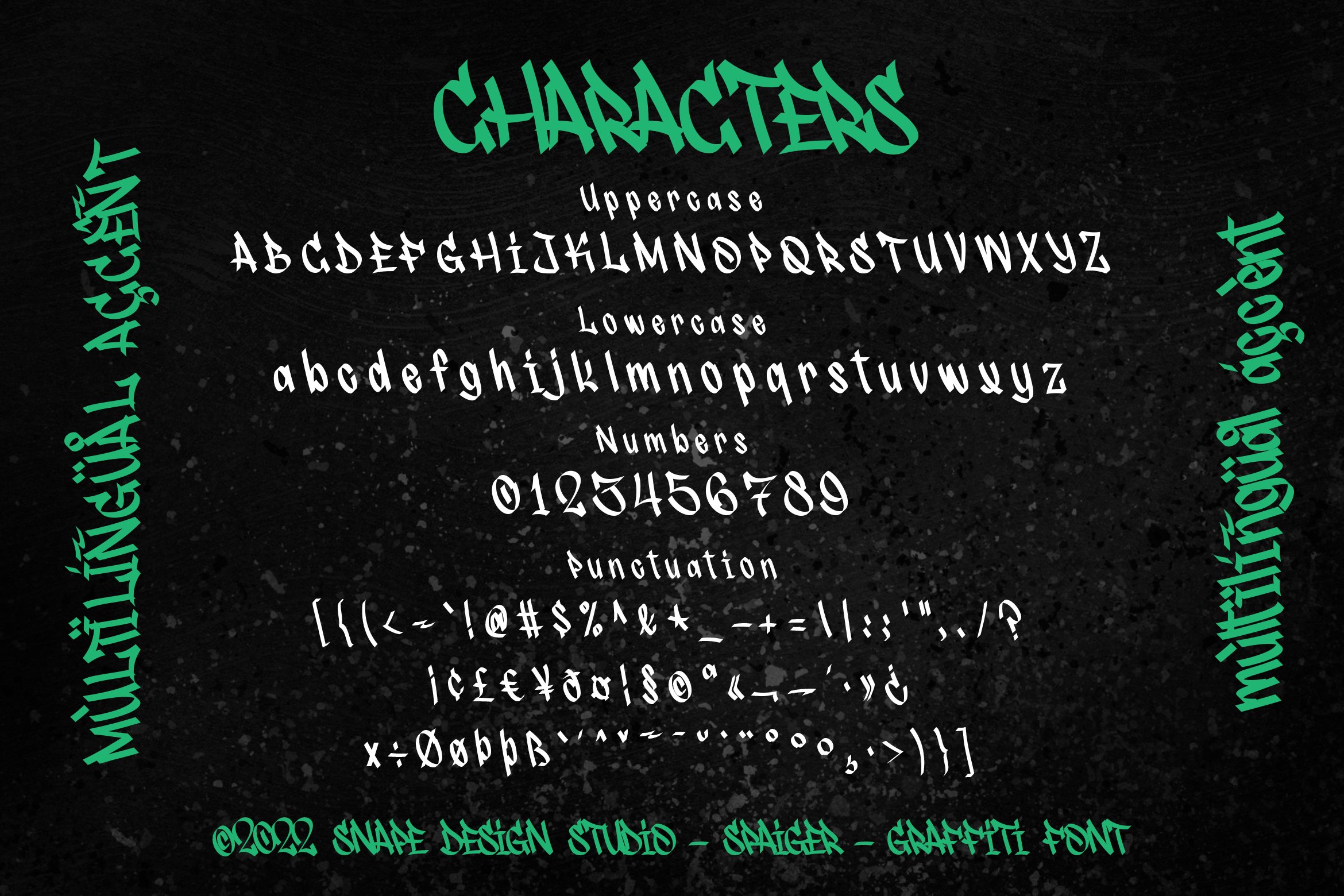 Spaiger - Graffiti Font preview image.