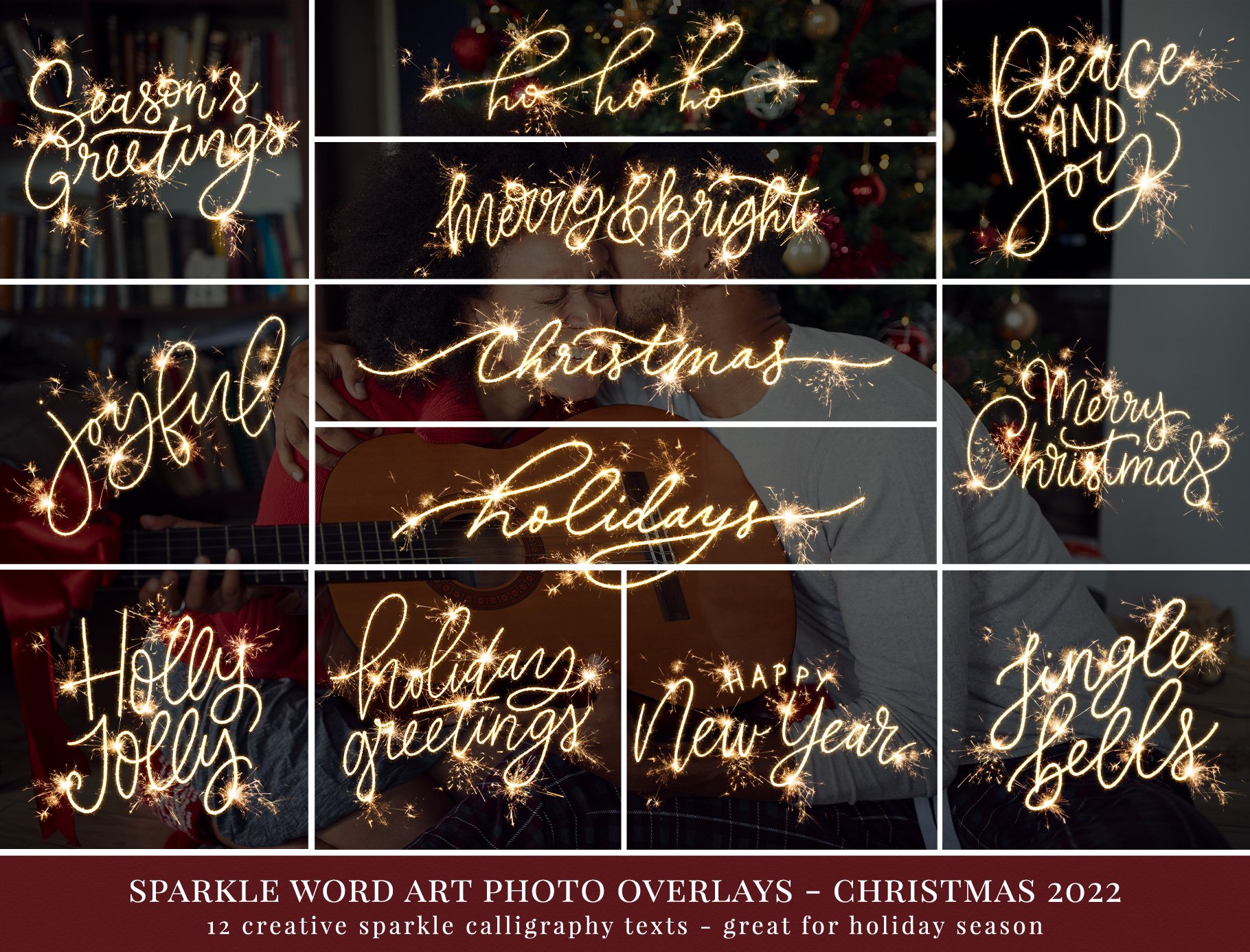 12 Christmas sparkle photo overlayscover image.