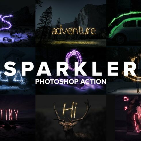 Sparkler Photoshop Actioncover image.