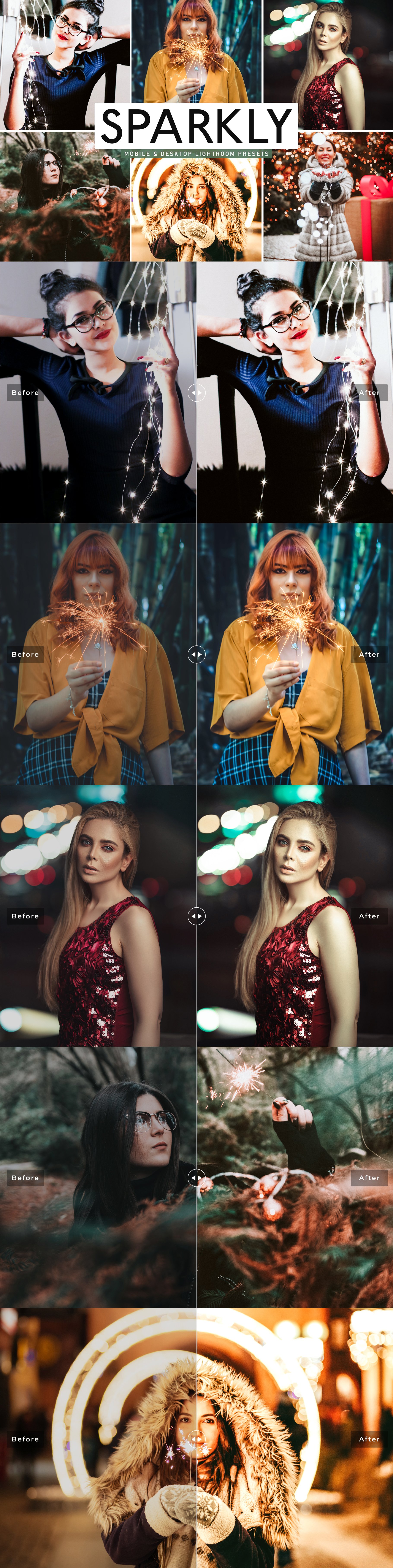 Sparkly Lightroom Presets Packcover image.