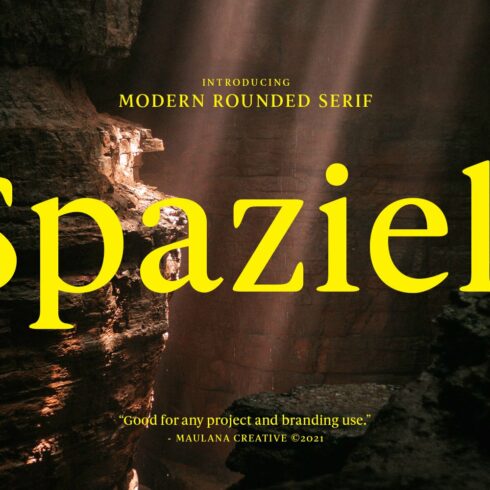 Spaziel Modern Rounded Serif Font cover image.