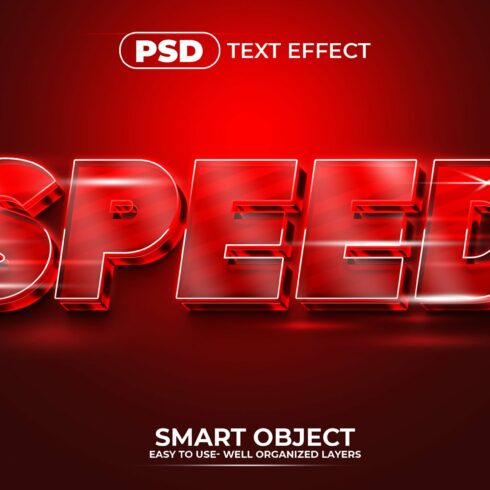 Speed 3D Editable Text Effect stylecover image.