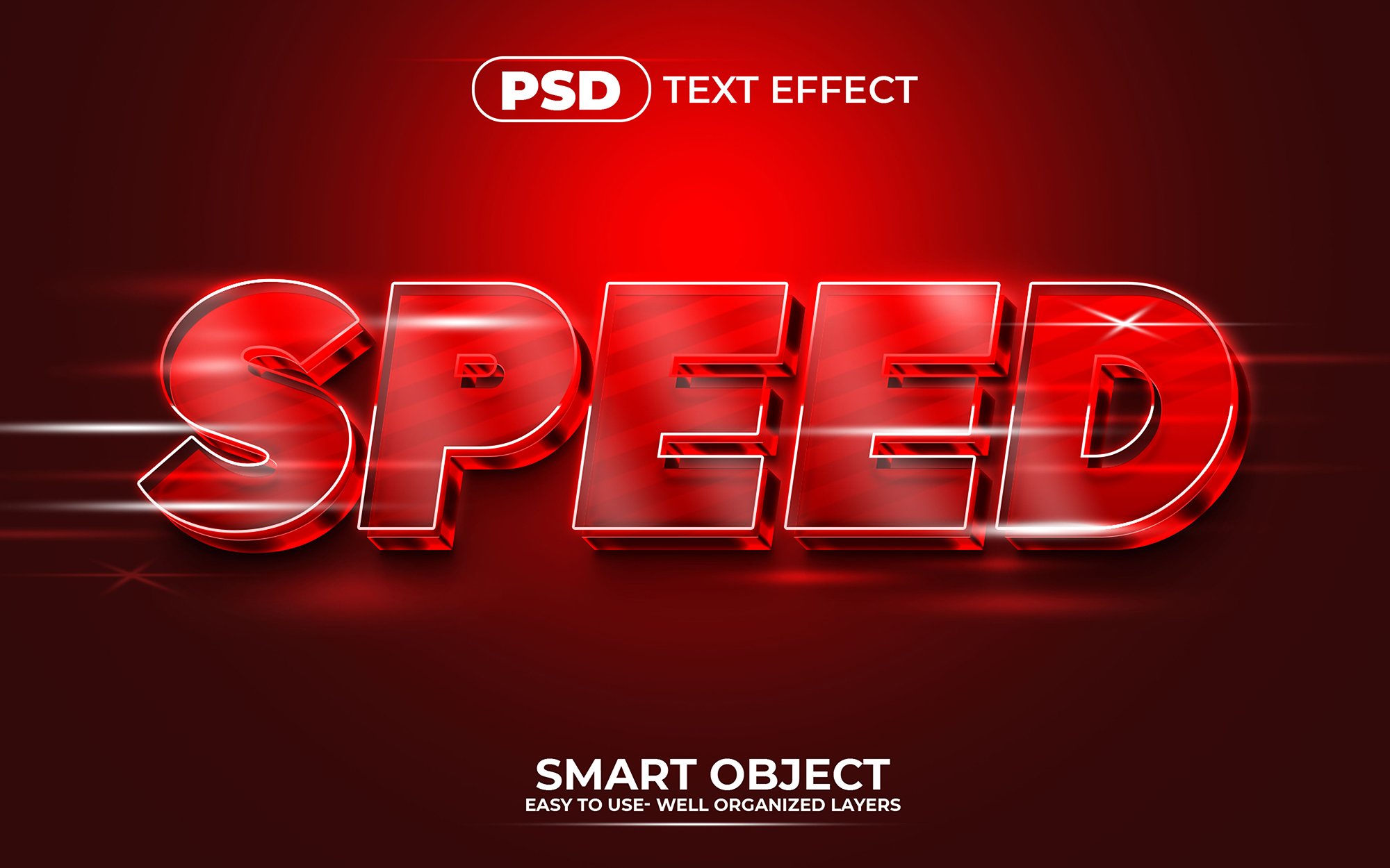 Speed 3D Editable Text Effect stylecover image.