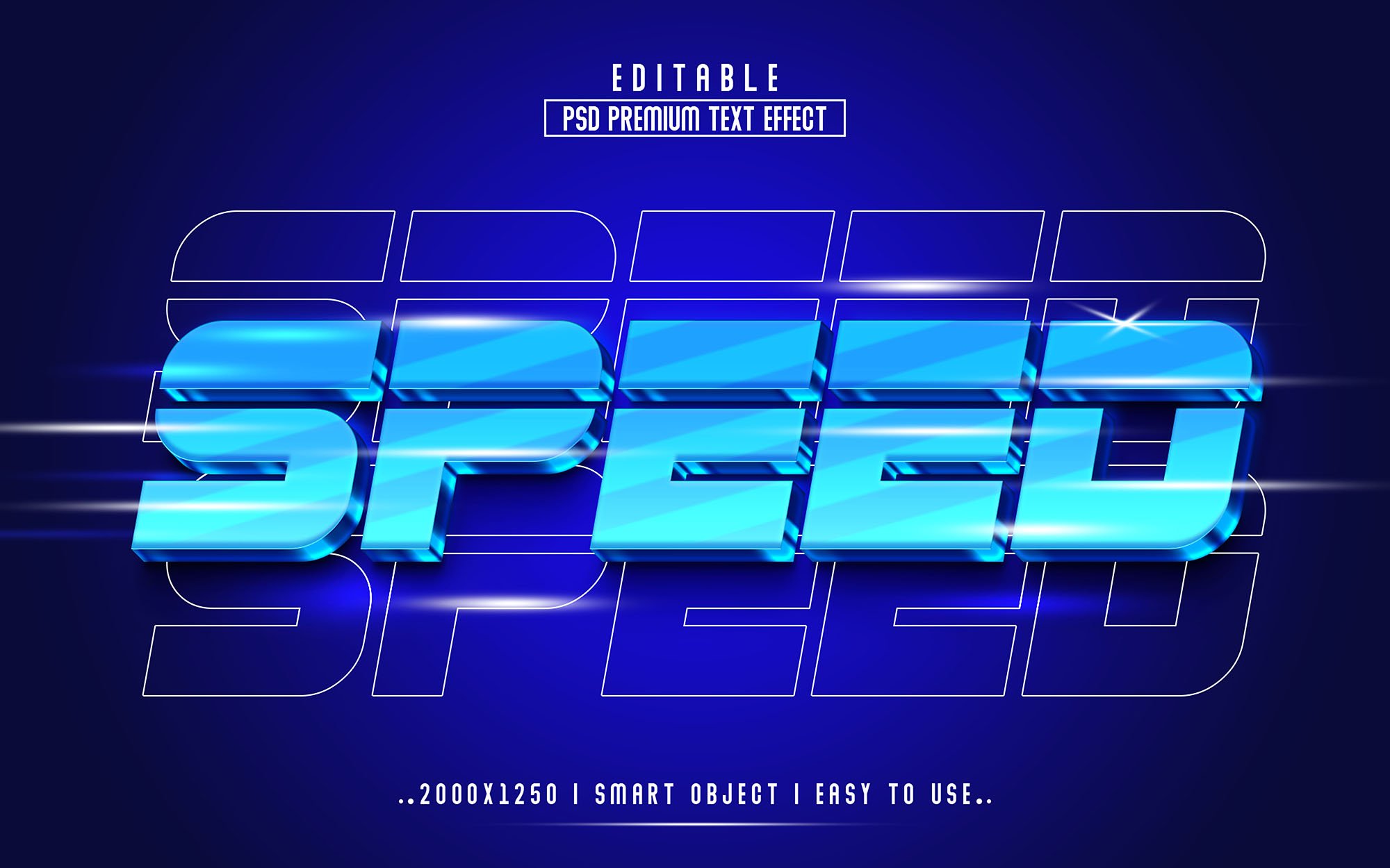 Speed 3D Editable Text Effect stylecover image.