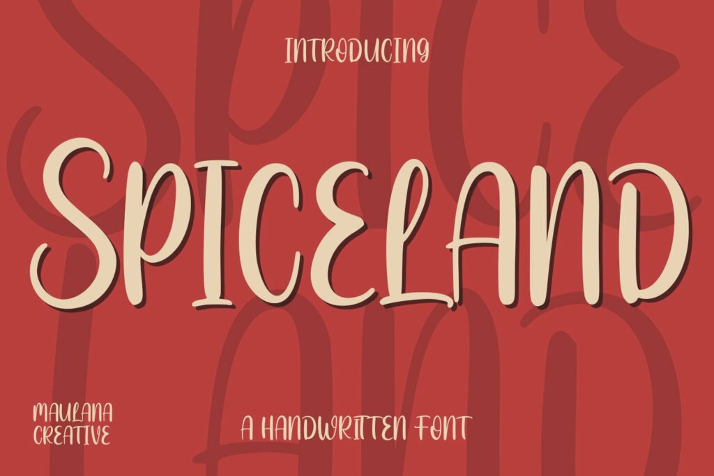 Spiceland Handwritten Display Font MasterBundles