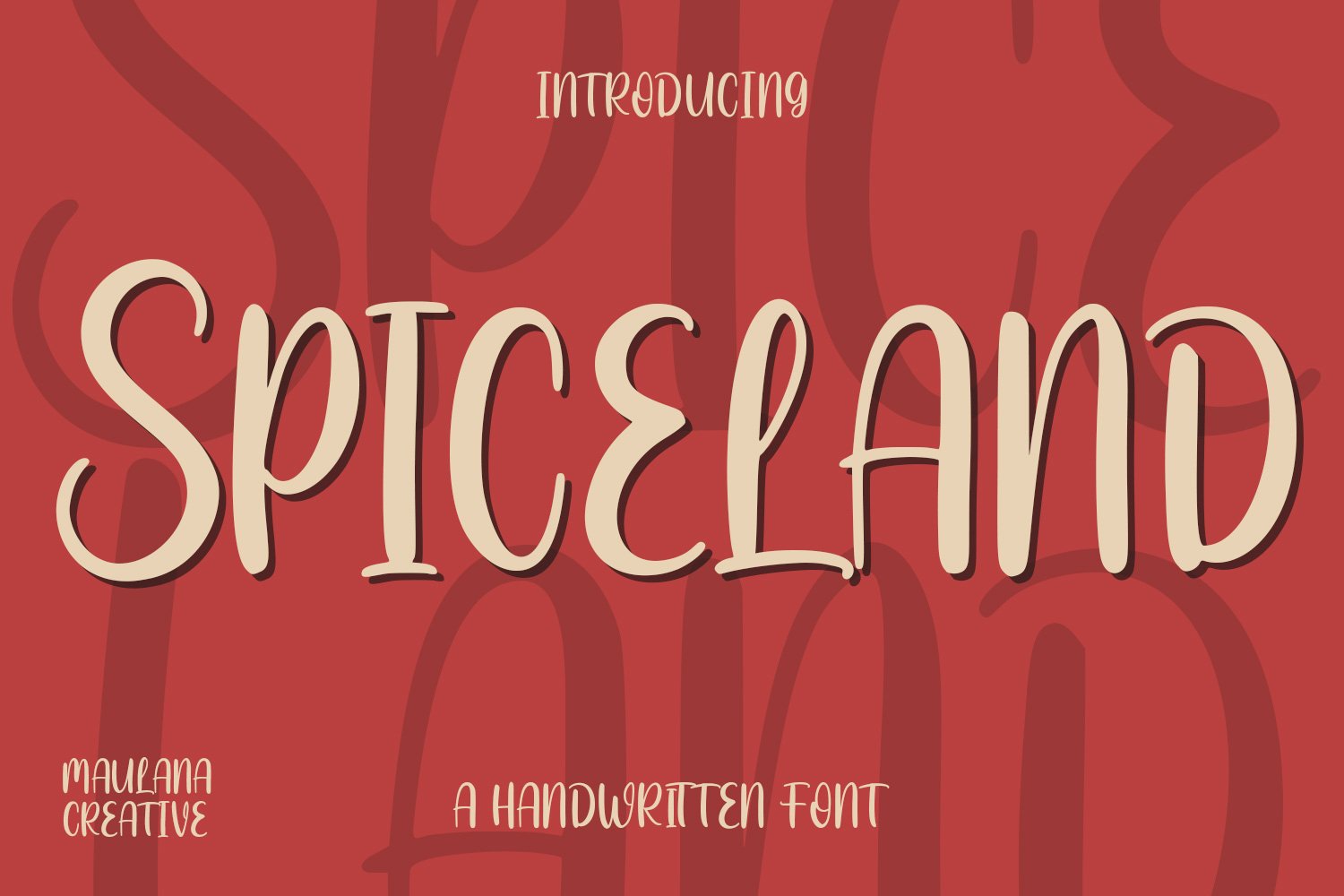 Spiceland Handwritten Display Font cover image.