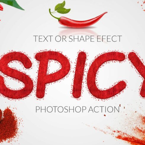 Spicy Text Effect Photoshop Actioncover image.