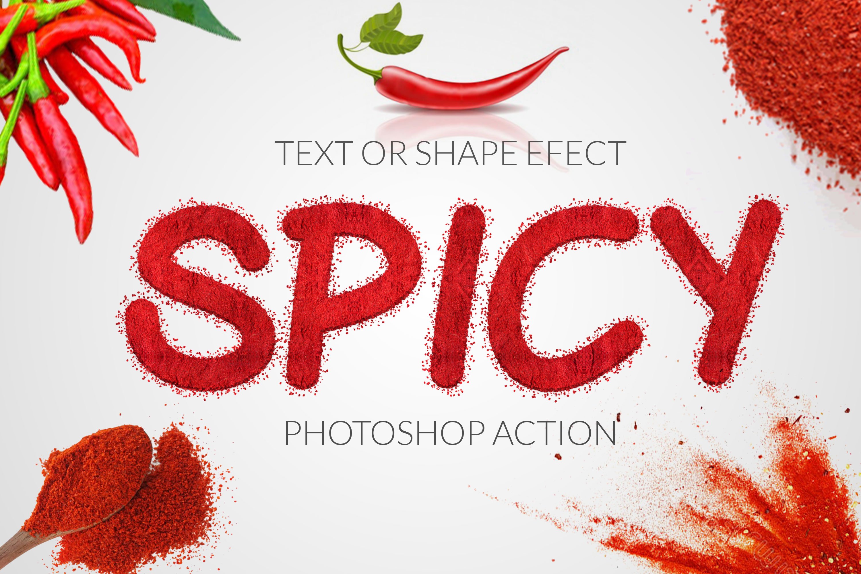 Spicy Text Effect Photoshop Actioncover image.