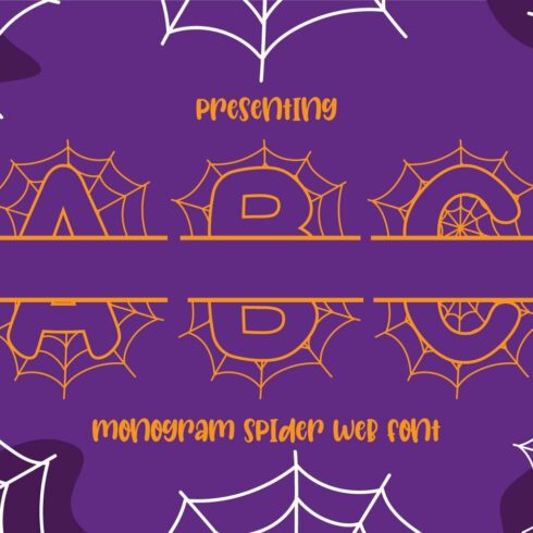 Spider Web Halloween Monogram Font cover image.