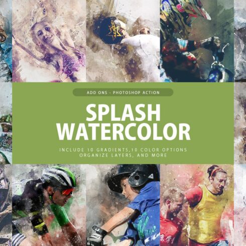 Splash Watercolor Photoshop Actioncover image.