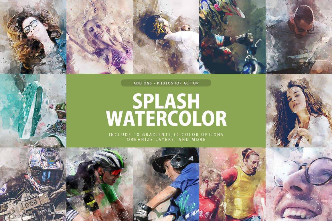 Splash Watercolor Photoshop Actioncover image.