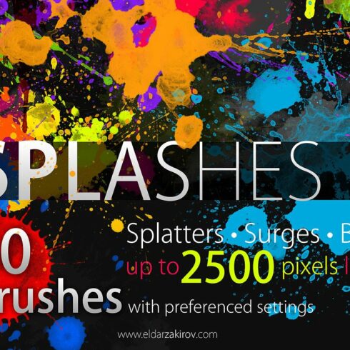 50 HQ SPLASHES PS Brush Setcover image.