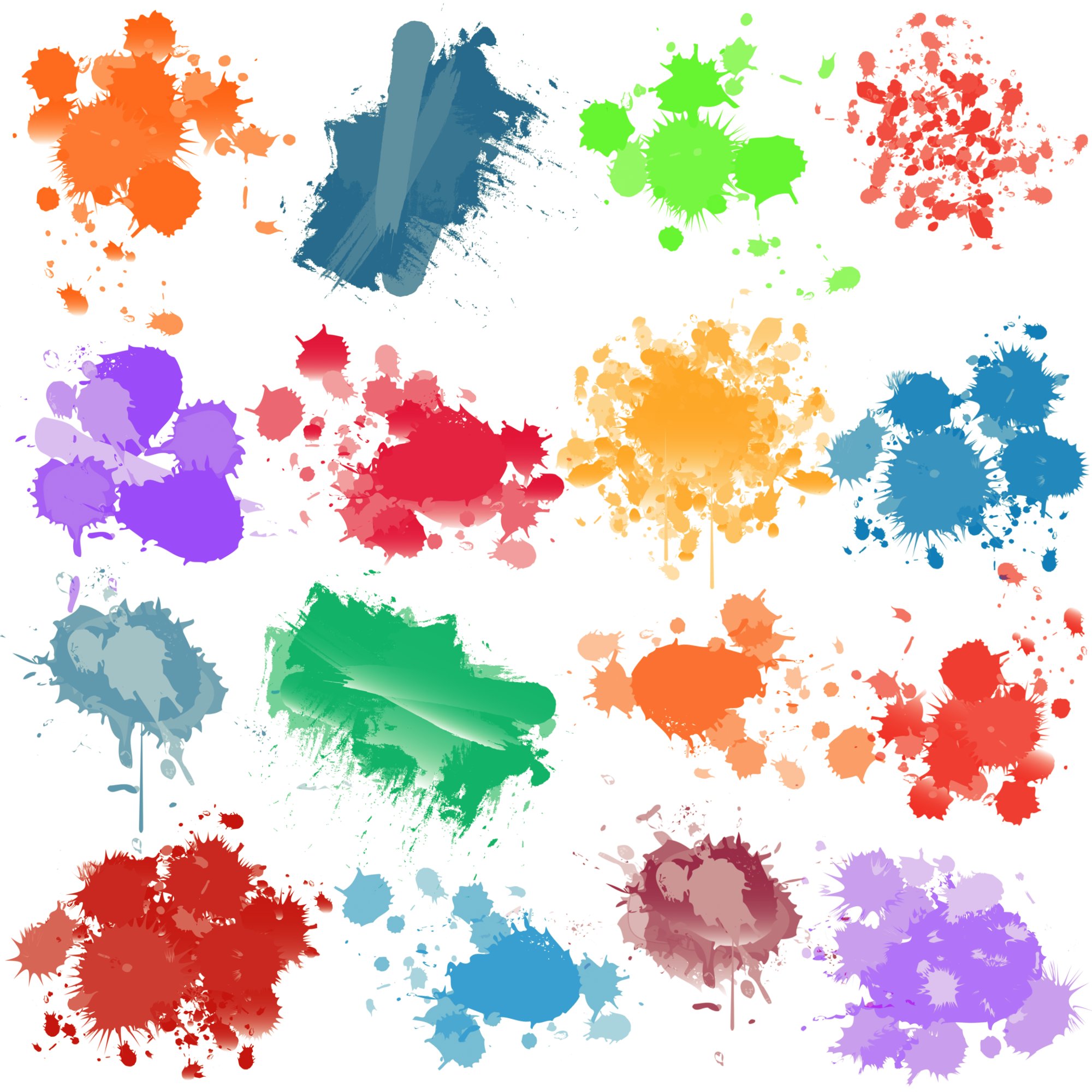 Paint Splatters Photoshop Brushespreview image.