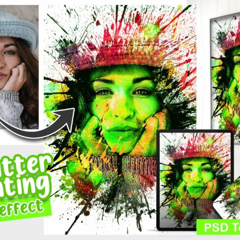 Splatter Painting Photo Templatecover image.