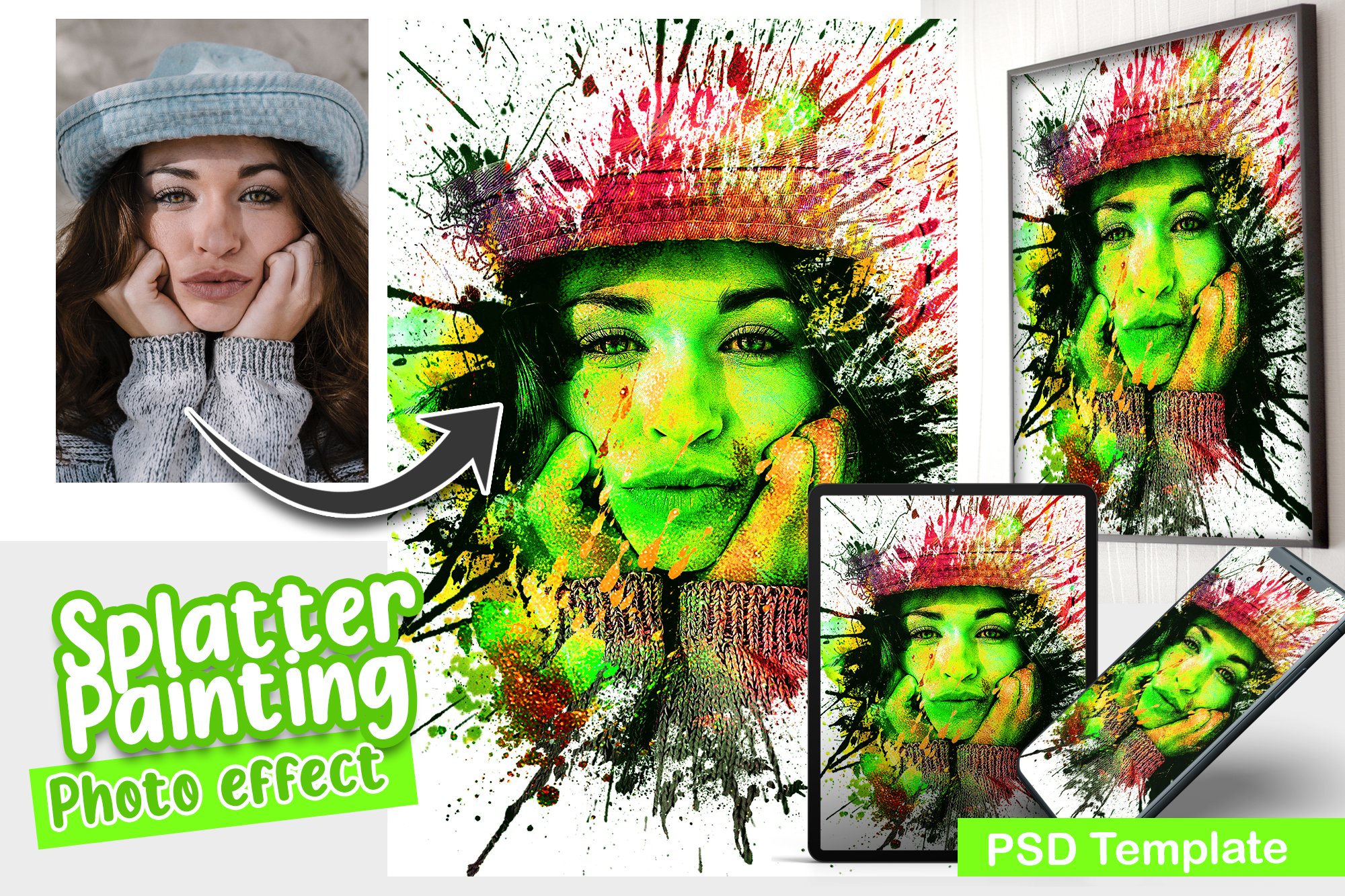 Splatter Painting Photo Templatecover image.