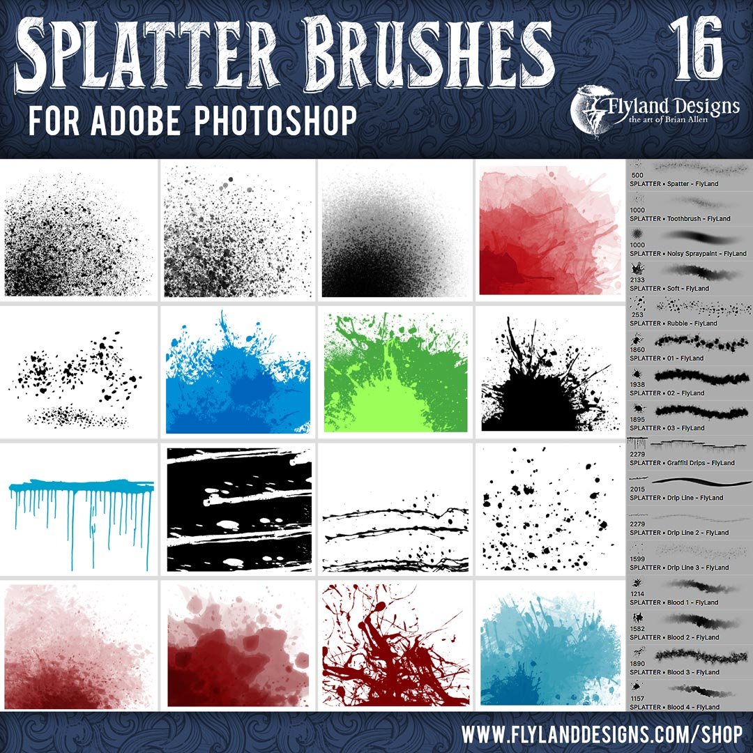 splatter photoshop brushes 433