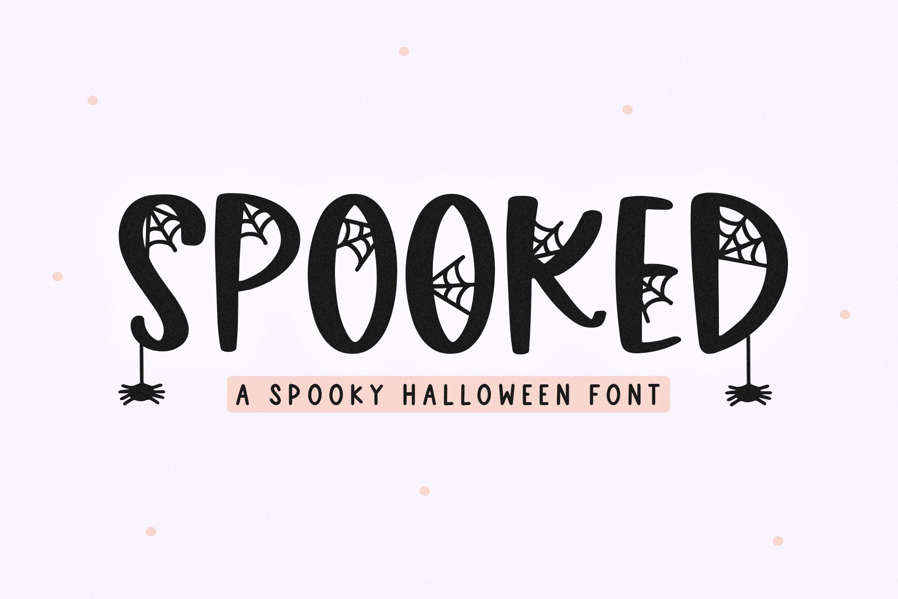 Spooked | Halloween Spider Web Font cover image.