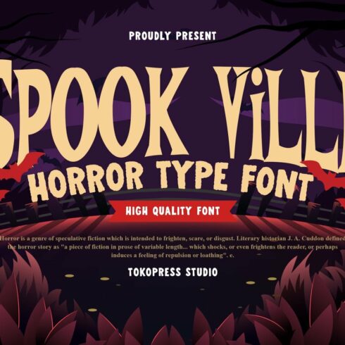 Spook Ville - Scary Font cover image.