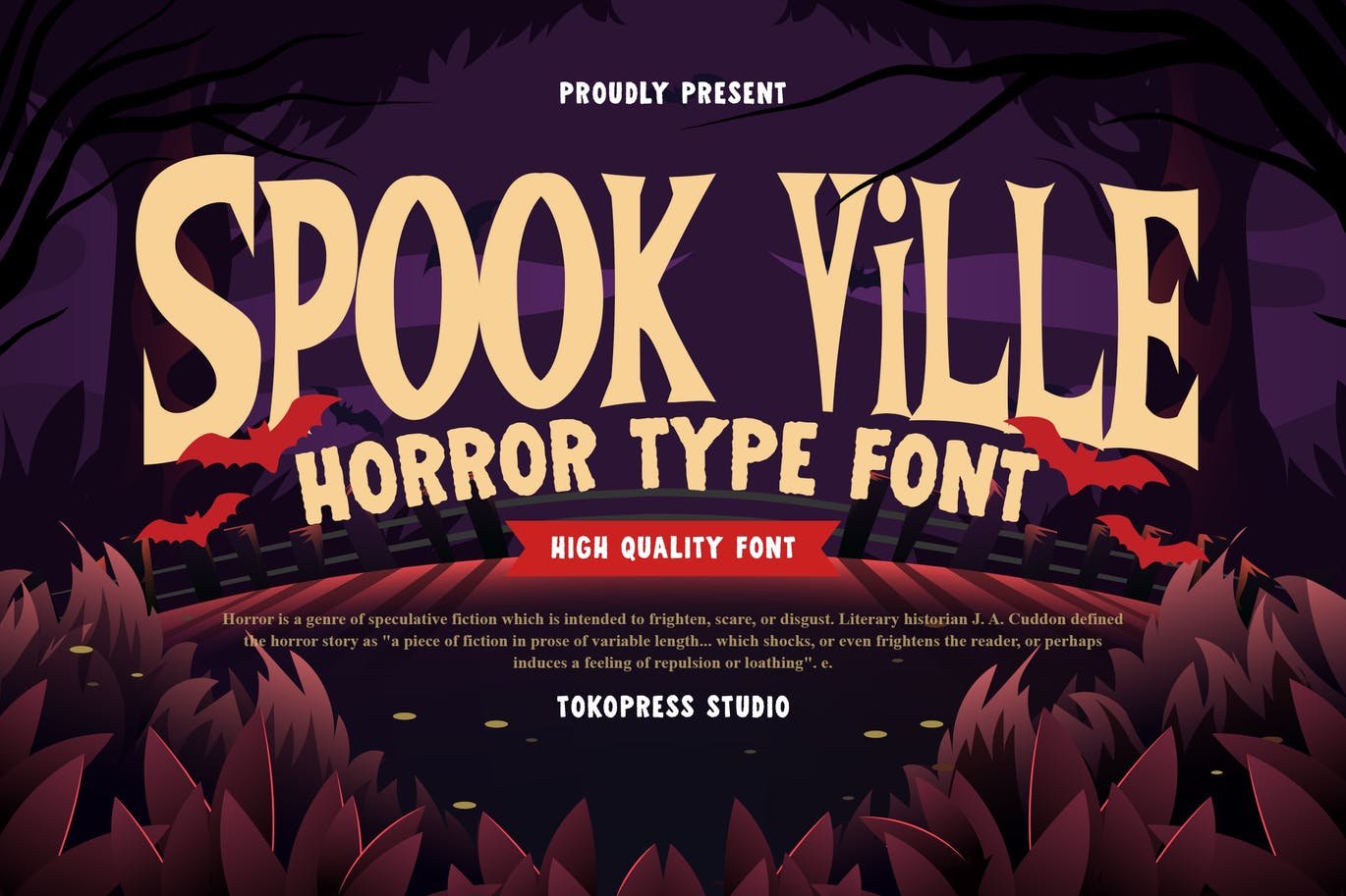 Spook Ville - Scary Font cover image.