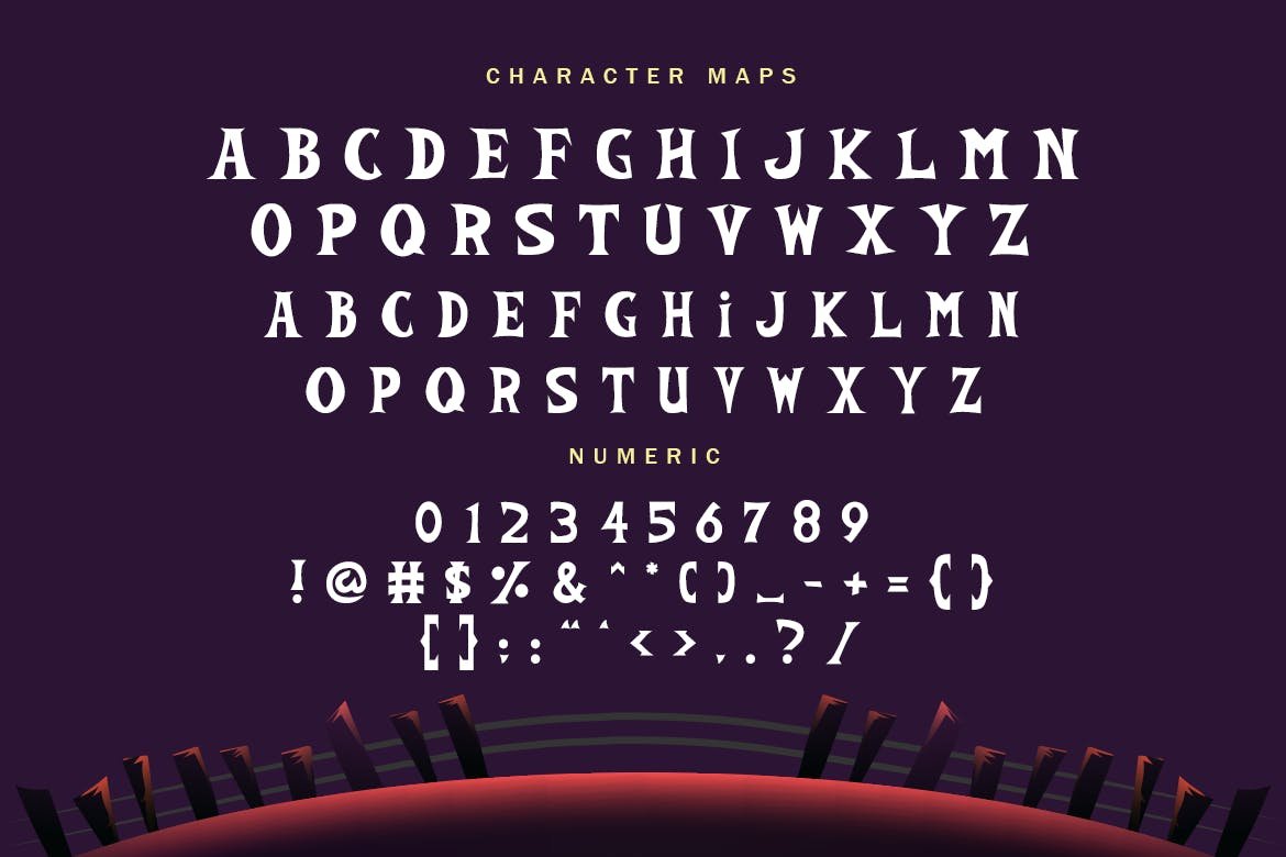 spook ville scary font10 615