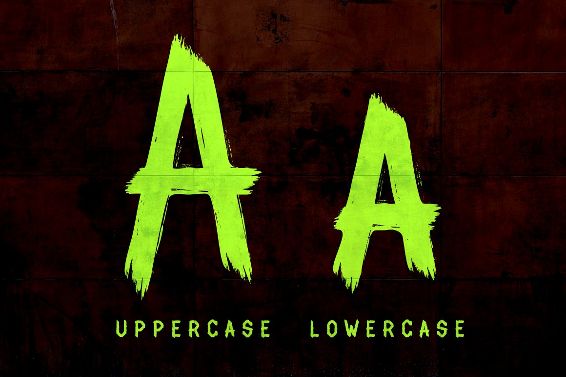 Spookhaus Horror Brush Font preview image.