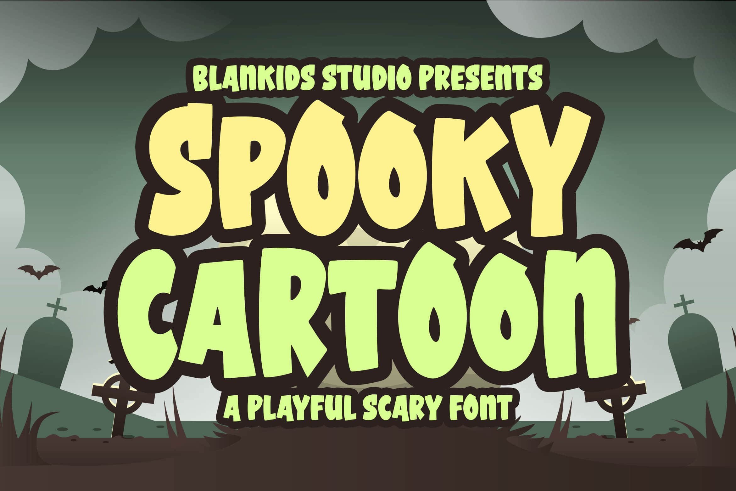 Spooky Cartoon a Playful Scary Font cover image.