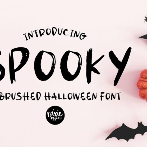 SPOOKY a Halloween Brushed .OTF Font cover image.