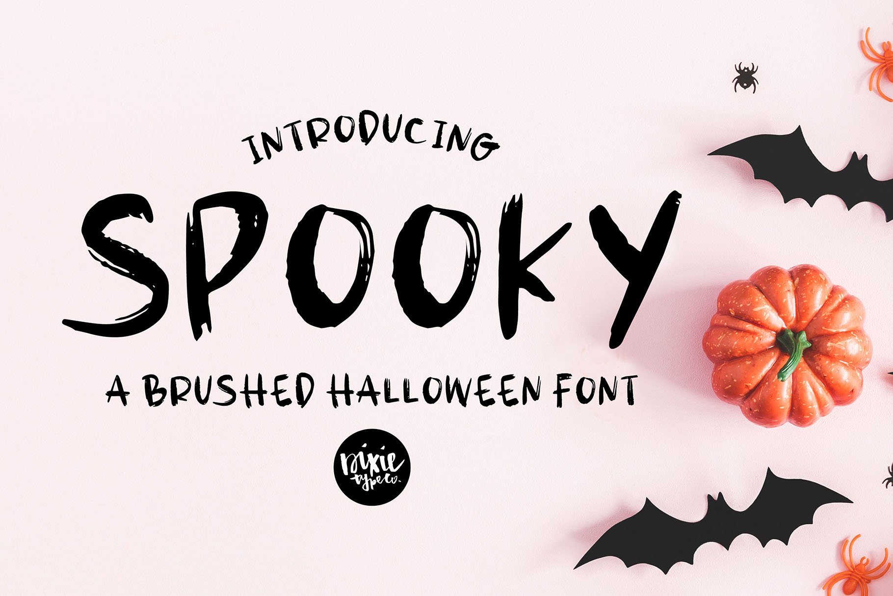 SPOOKY a Halloween Brushed .OTF Font cover image.