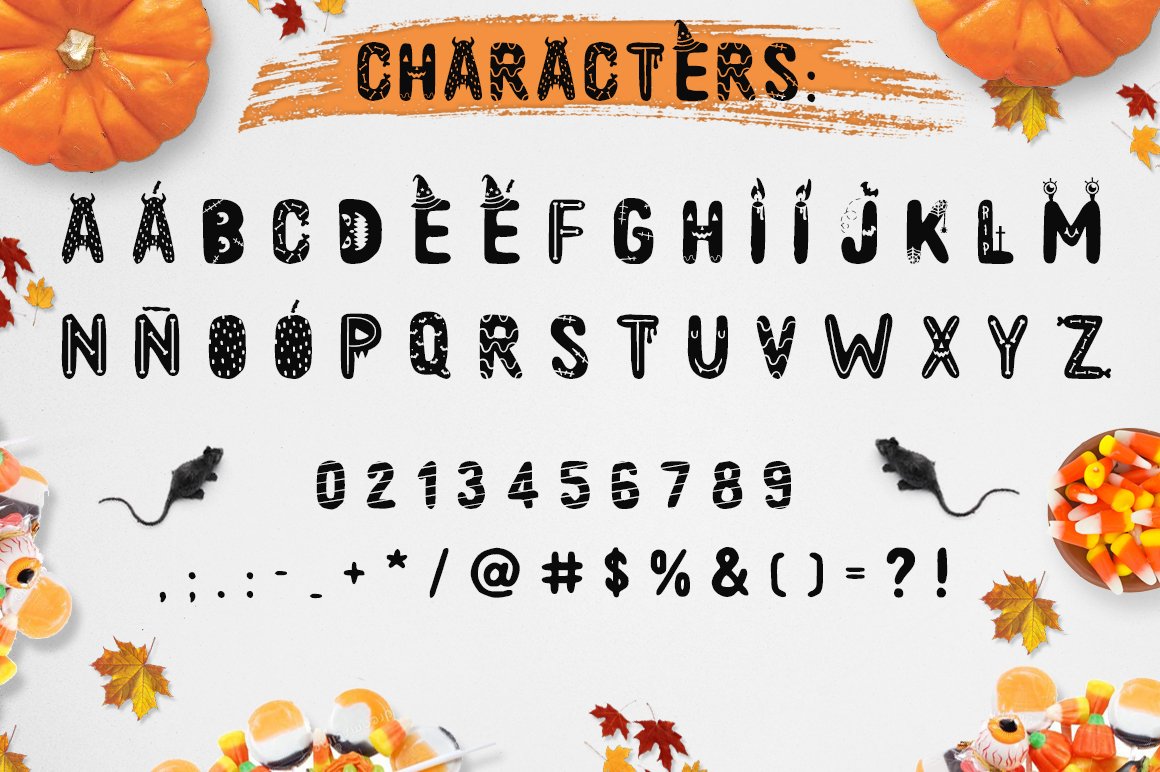 Spooky font + EXTRAS! preview image.