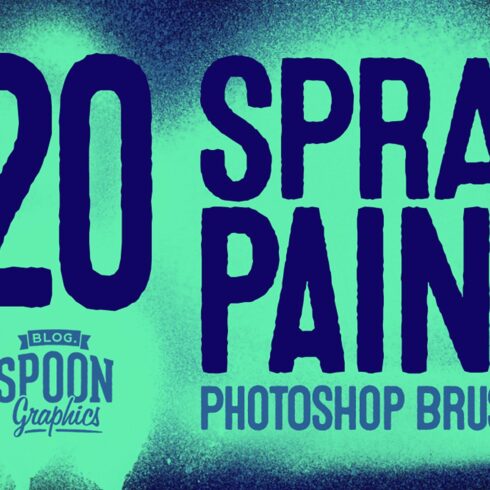 20 Spray Paint Photoshop Brushescover image.
