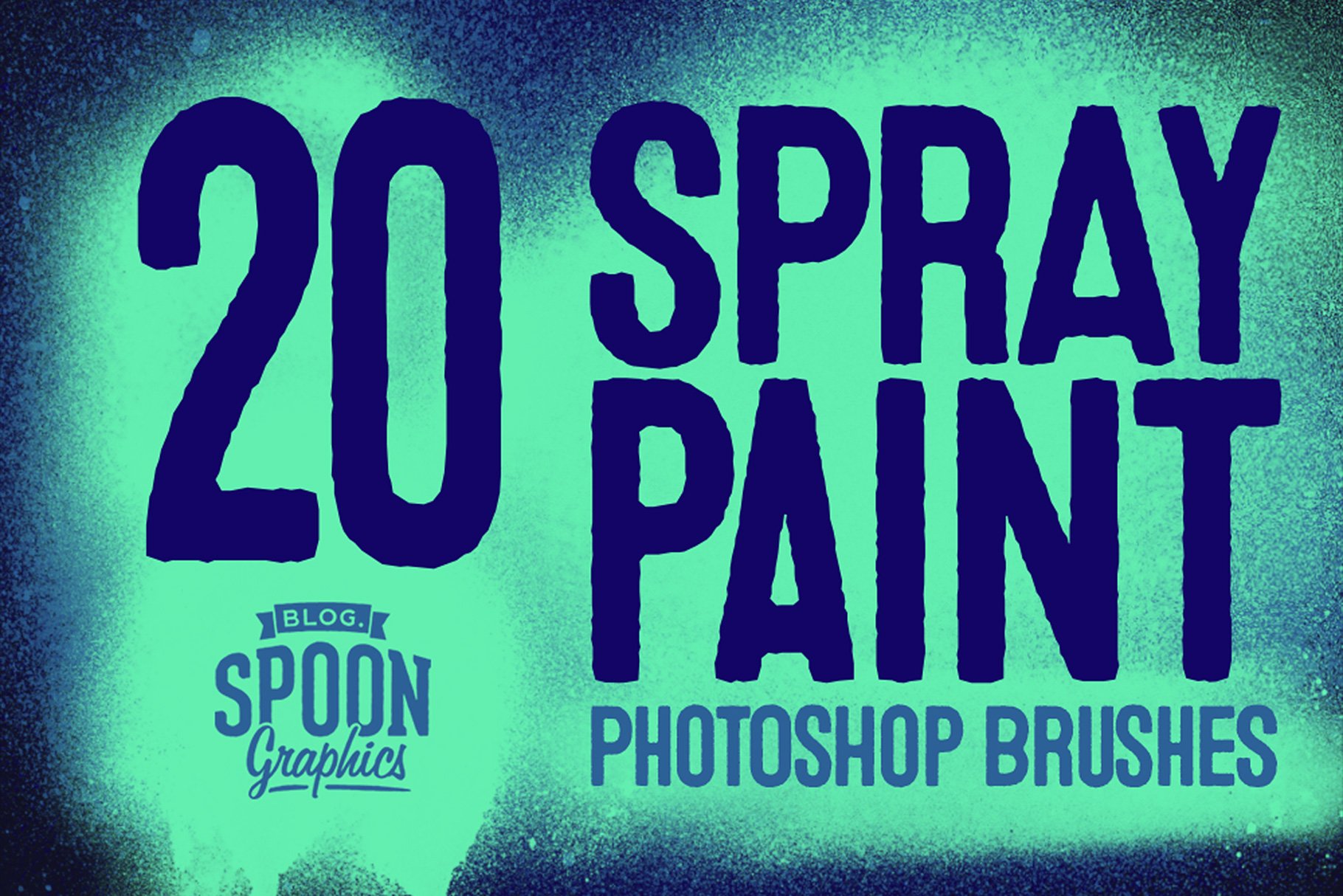 20 Spray Paint Photoshop Brushescover image.