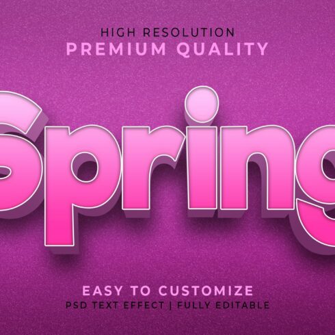 Spring Text Style Effect Mockupcover image.