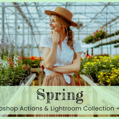 Spring Photoshop Actions, Lightroomcover image.