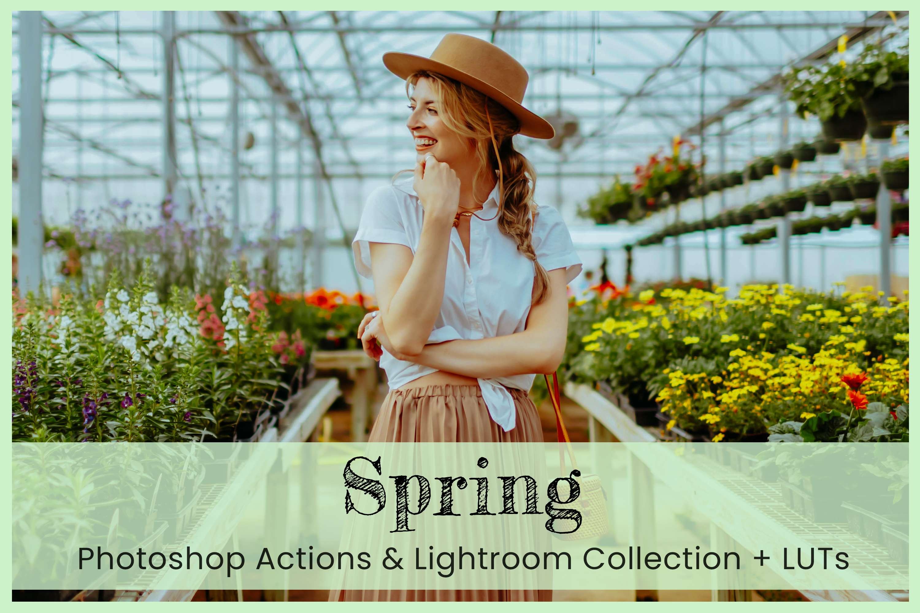 Spring Photoshop Actions, Lightroomcover image.