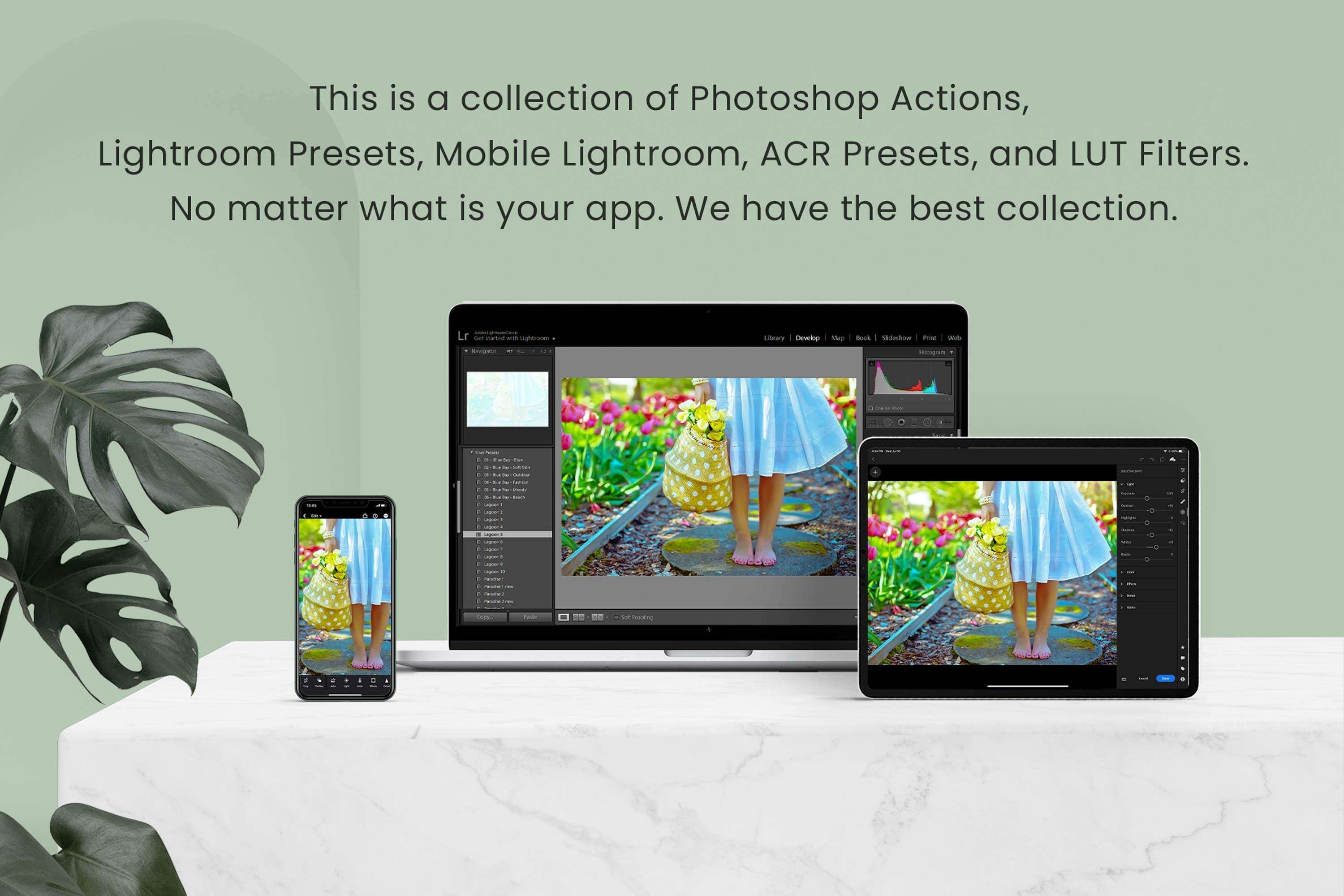 Spring Photoshop Actions, Lightroompreview image.