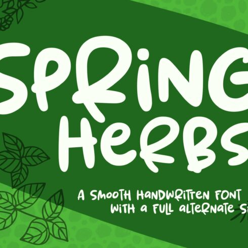 Spring Herbs: a fun bouncy font! cover image.