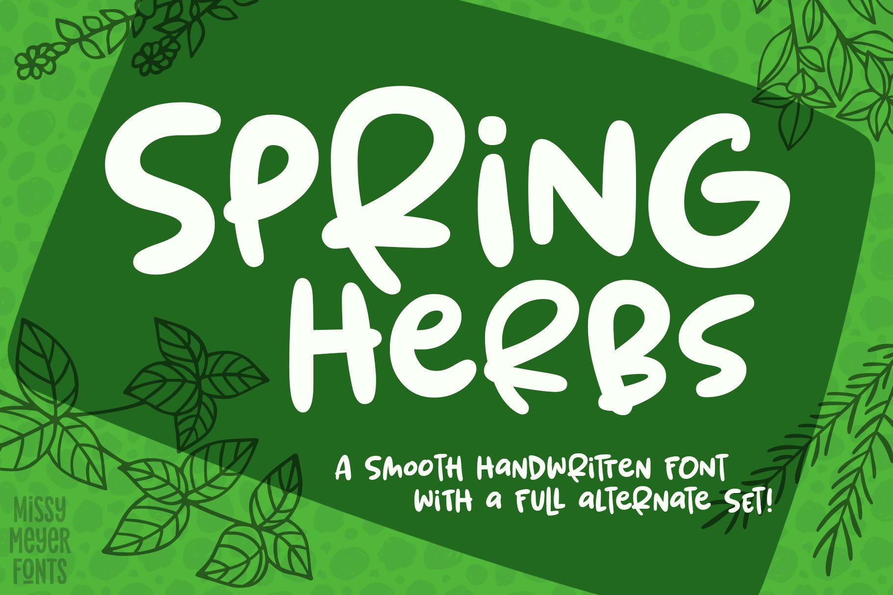 Spring Herbs: a fun bouncy font! cover image.