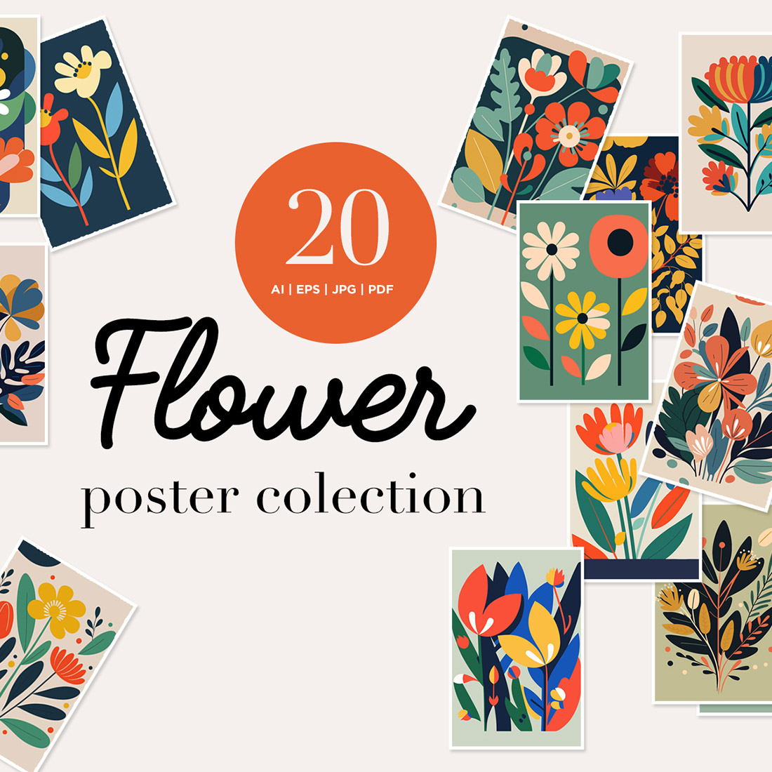 Botanical Flower - Poster collection preview image.