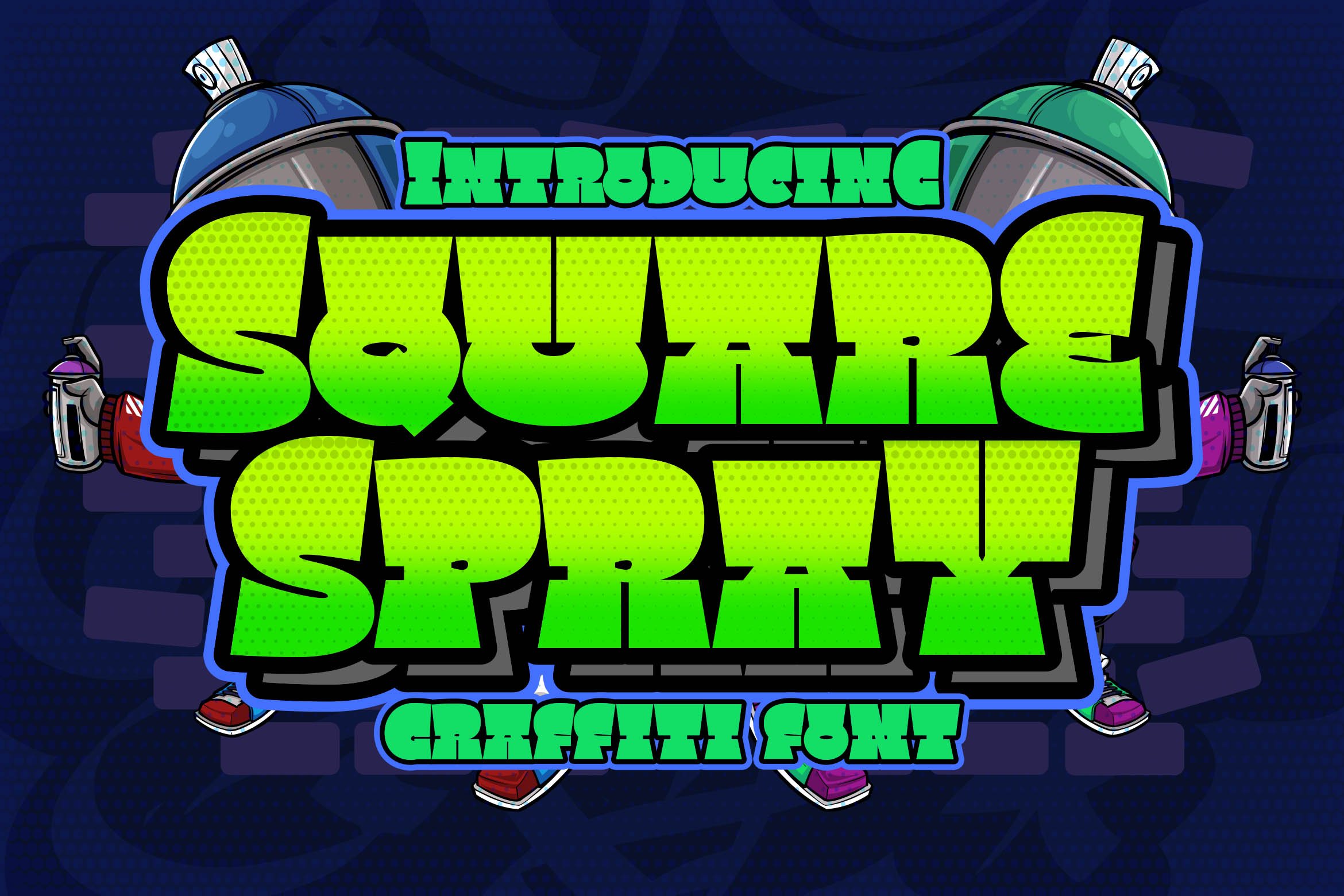 Square Spray Graffiti Font cover image.