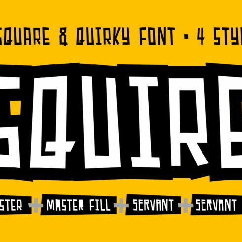 SQUIRE - a square and quirky font!!! cover image.