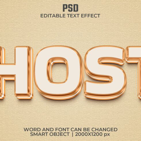 Host Luxury 3d Editable Text Effectcover image.