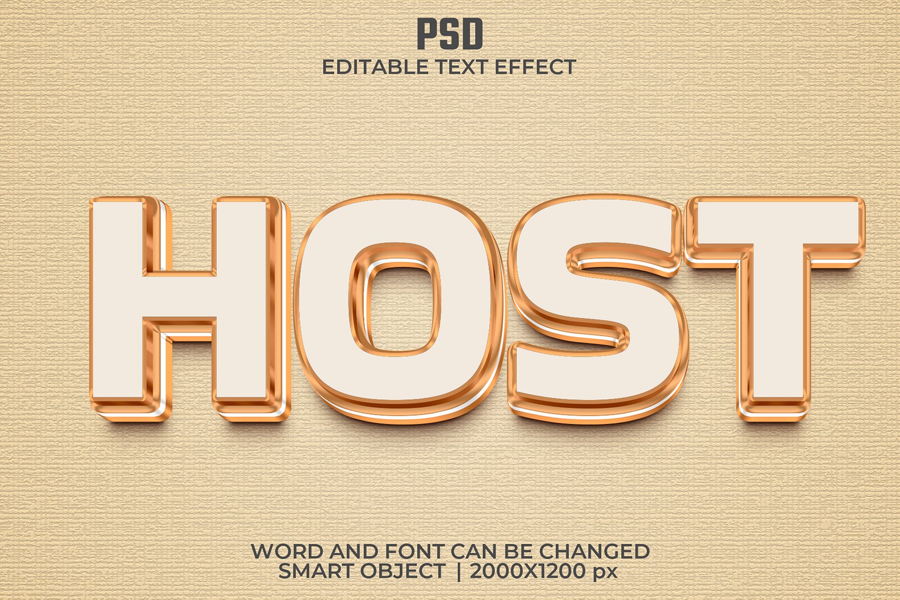 Host Luxury 3d Editable Text Effectcover image.