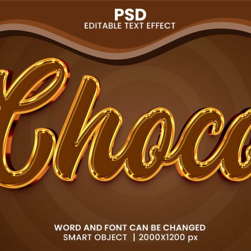 Choco 3d Editable Psd Text Effectcover image.